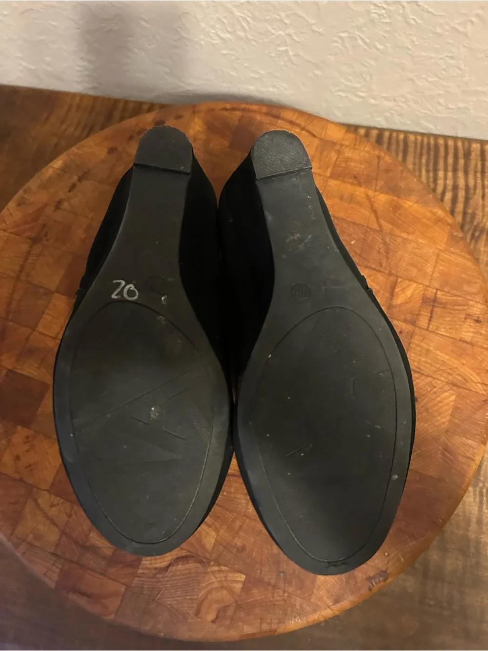 Women’s Black Wedge Ankle Booties with Side Zip